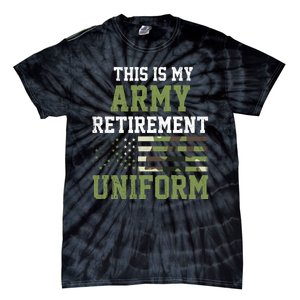 This Is My Army Retirement Uniform Tie-Dye T-Shirt