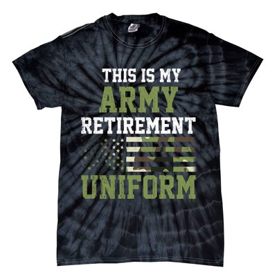 This Is My Army Retirement Uniform Tie-Dye T-Shirt