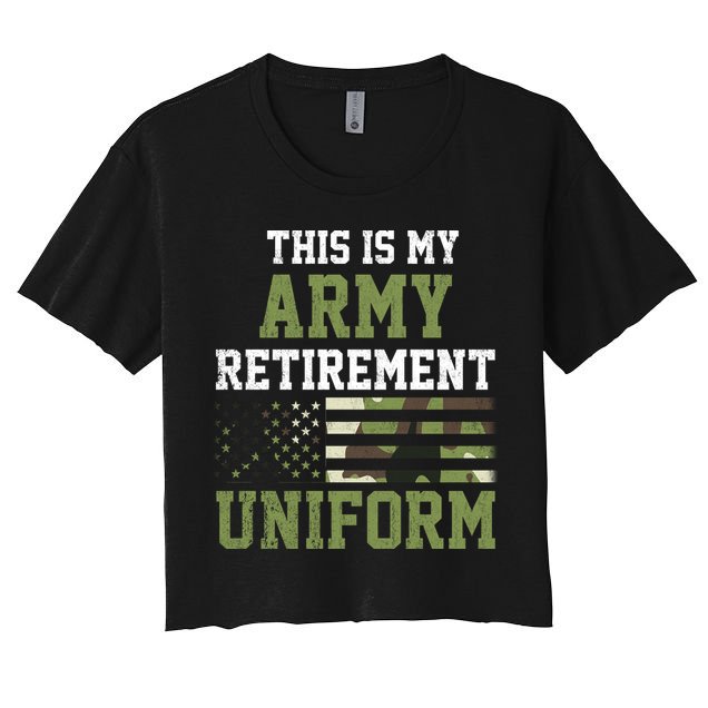 This Is My Army Retirement Uniform Crop Top