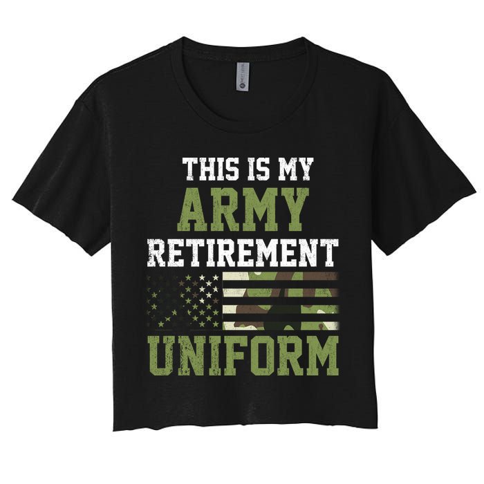 This Is My Army Retirement Uniform Crop Top