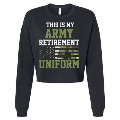 This Is My Army Retirement Uniform Cropped Pullover Crew