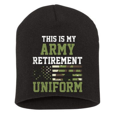 This Is My Army Retirement Uniform Short Acrylic Beanie