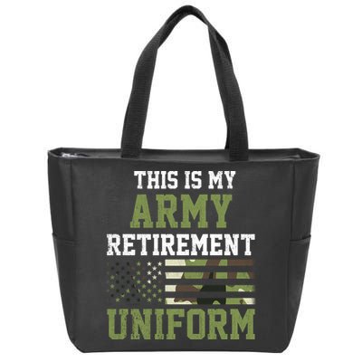 This Is My Army Retirement Uniform Zip Tote Bag