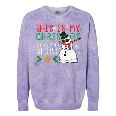 This Is My Christmas Pajama Holiday Colorblast Crewneck Sweatshirt