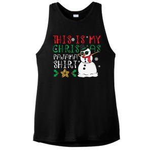 This Is My Christmas Pajama Holiday Ladies PosiCharge Tri-Blend Wicking Tank