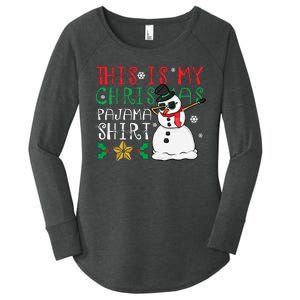 This Is My Christmas Pajama Holiday Women's Perfect Tri Tunic Long Sleeve Shirt