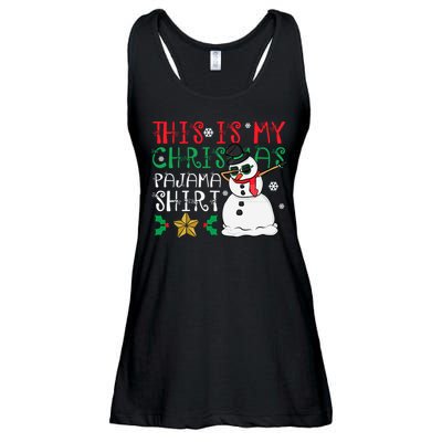 This Is My Christmas Pajama Holiday Ladies Essential Flowy Tank