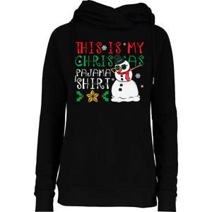 This Is My Christmas Pajama Holiday Womens Funnel Neck Pullover Hood