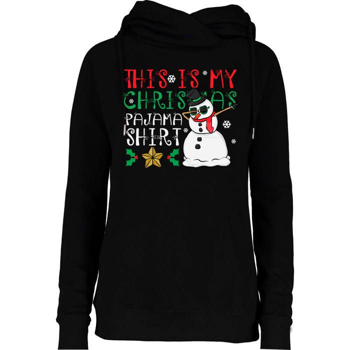 This Is My Christmas Pajama Holiday Womens Funnel Neck Pullover Hood