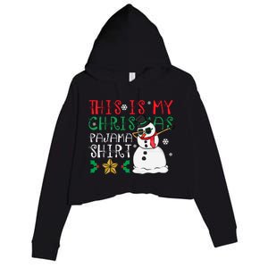 This Is My Christmas Pajama Holiday Crop Fleece Hoodie