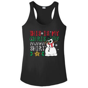 This Is My Christmas Pajama Holiday Ladies PosiCharge Competitor Racerback Tank