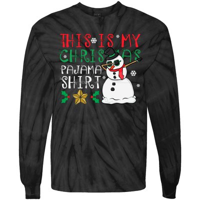 This Is My Christmas Pajama Holiday Tie-Dye Long Sleeve Shirt