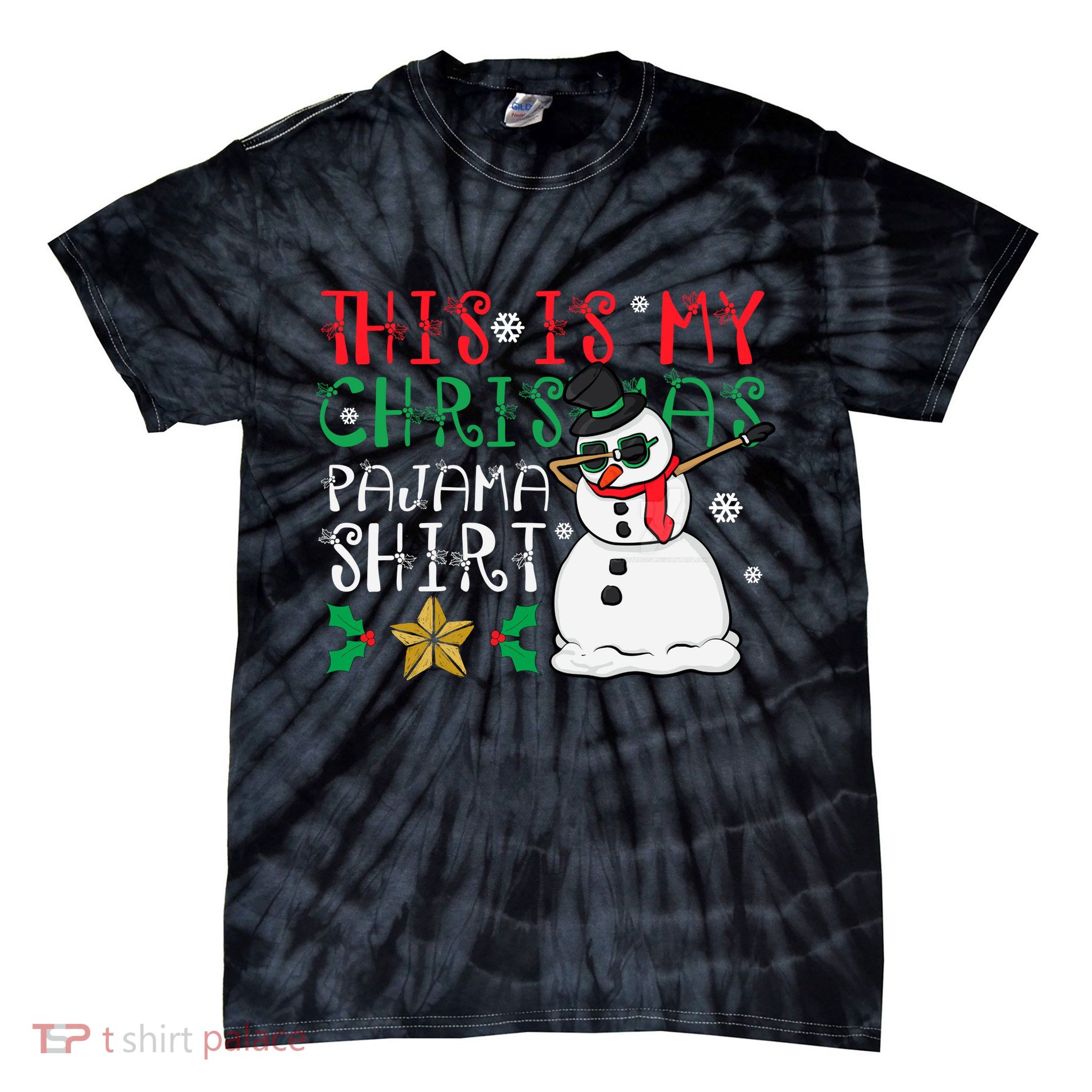 This Is My Christmas Pajama Holiday Tie-Dye T-Shirt