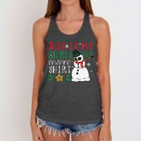 This Is My Christmas Pajama Holiday Women's Knotted Racerback Tank