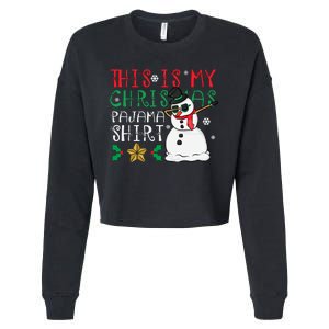 This Is My Christmas Pajama Holiday Cropped Pullover Crew