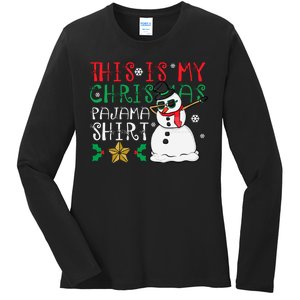 This Is My Christmas Pajama Holiday Ladies Long Sleeve Shirt