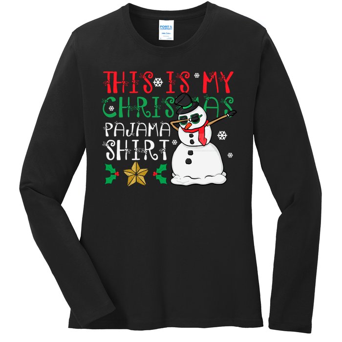 This Is My Christmas Pajama Holiday Ladies Long Sleeve Shirt