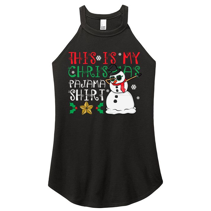 This Is My Christmas Pajama Holiday Women's Perfect Tri Rocker Tank