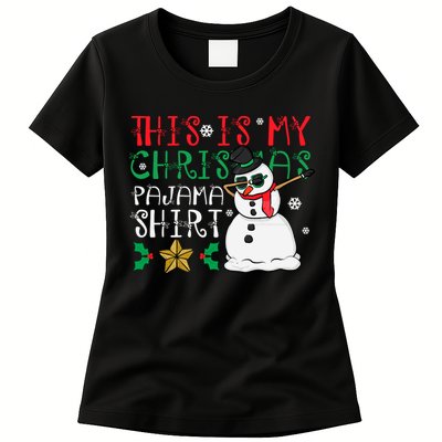 This Is My Christmas Pajama Holiday Womens T-Shirt
