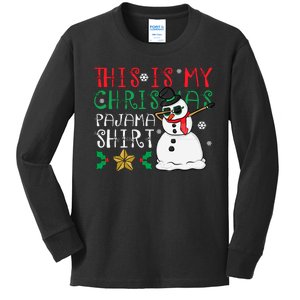 This Is My Christmas Pajama Holiday Kids Long Sleeve Shirt