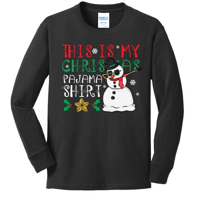 This Is My Christmas Pajama Holiday Kids Long Sleeve Shirt