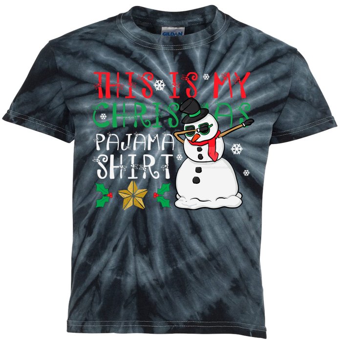 This Is My Christmas Pajama Holiday Kids Tie-Dye T-Shirt