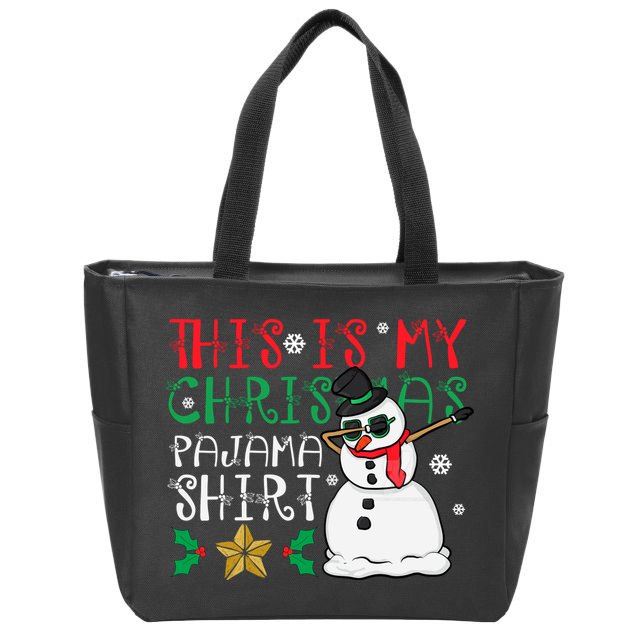 This Is My Christmas Pajama Holiday Zip Tote Bag