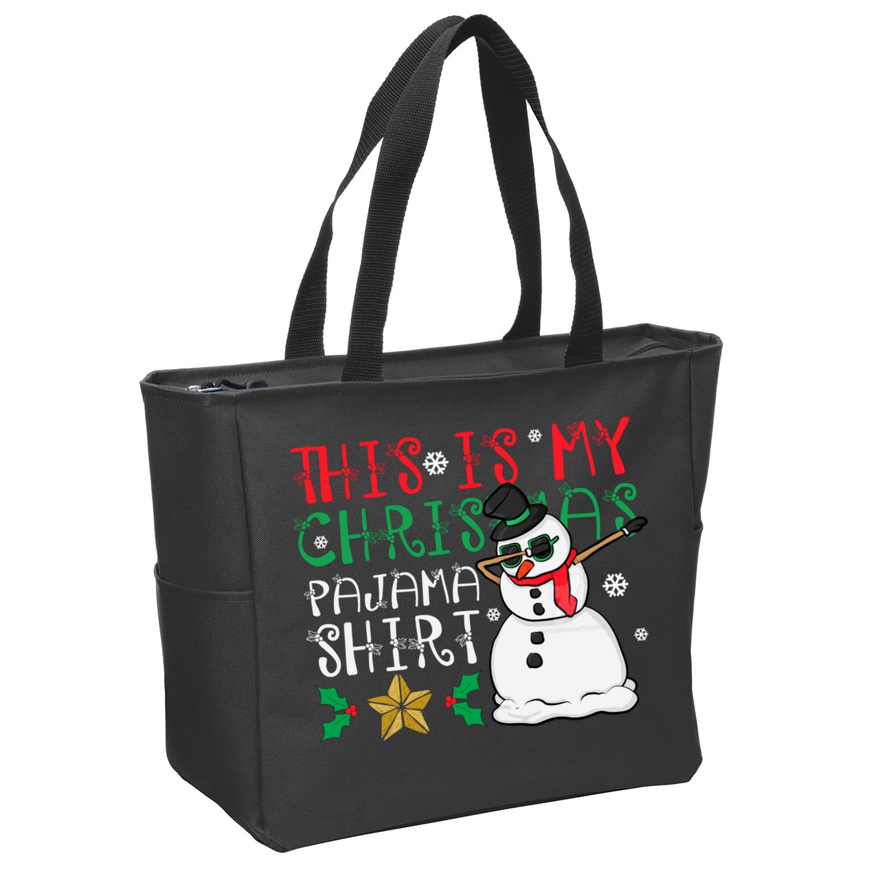 This Is My Christmas Pajama Holiday Zip Tote Bag