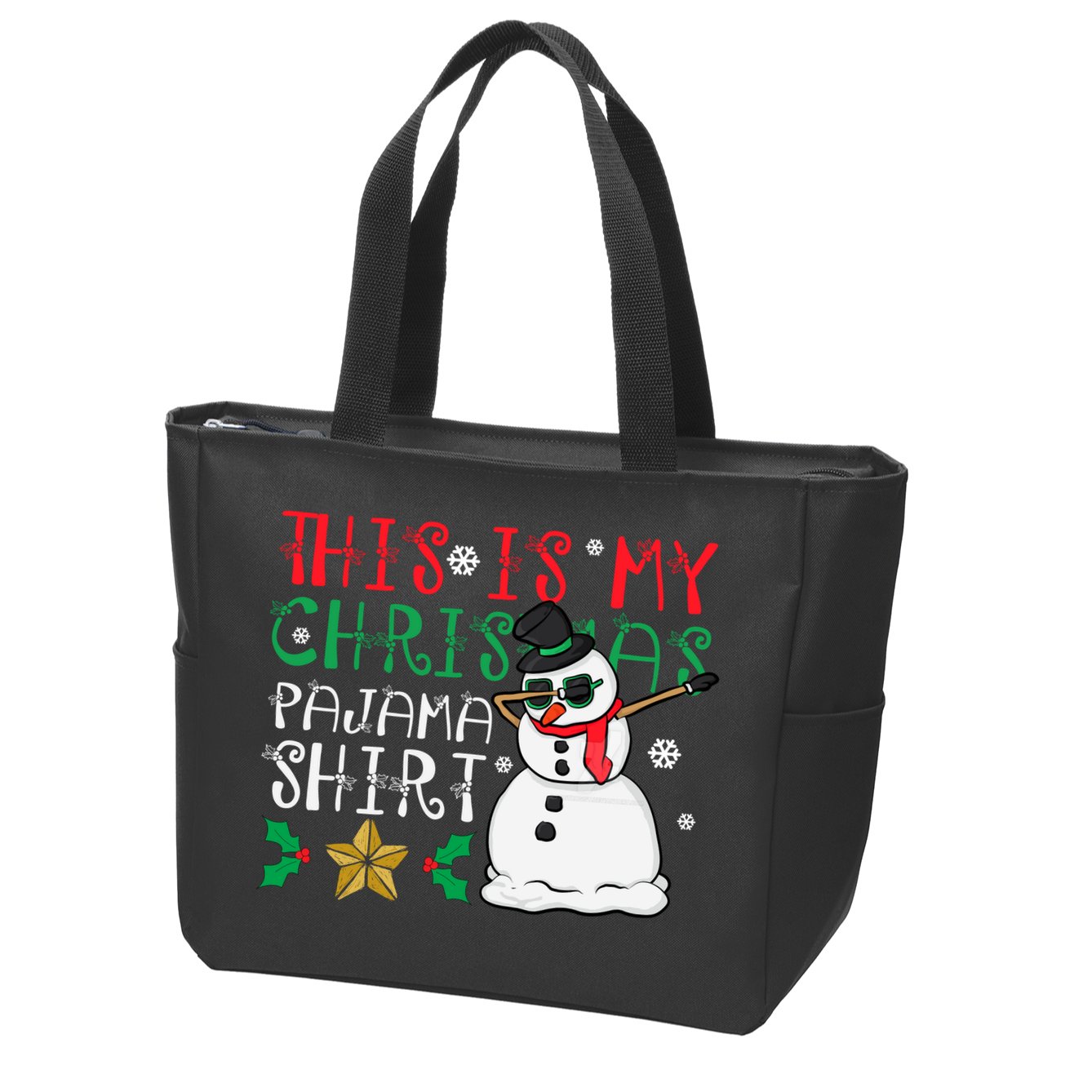 This Is My Christmas Pajama Holiday Zip Tote Bag