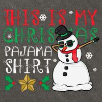 This Is My Christmas Pajama Holiday Cotton Canvas Backpack