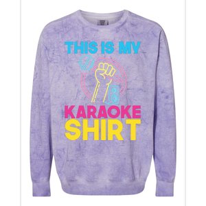 This Is My Karaoke Microphone Singing Lover Hoodie Colorblast Crewneck Sweatshirt