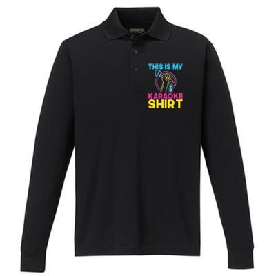 This Is My Karaoke Microphone Singing Lover Hoodie Performance Long Sleeve Polo