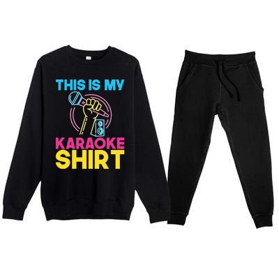 This Is My Karaoke Microphone Singing Lover Hoodie Premium Crewneck Sweatsuit Set