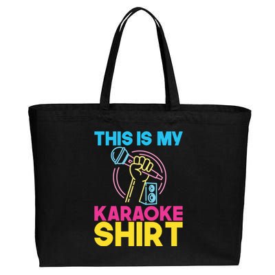 This Is My Karaoke Microphone Singing Lover Hoodie Cotton Canvas Jumbo Tote