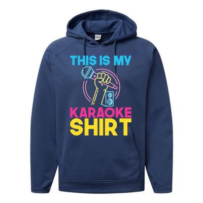 This Is My Karaoke Microphone Singing Lover Hoodie Performance Fleece Hoodie