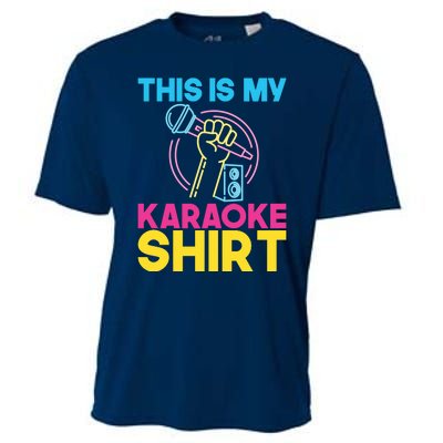 This Is My Karaoke Microphone Singing Lover Hoodie Cooling Performance Crew T-Shirt