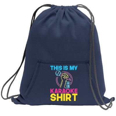 This Is My Karaoke Microphone Singing Lover Hoodie Sweatshirt Cinch Pack Bag