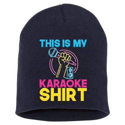 This Is My Karaoke Microphone Singing Lover Hoodie Short Acrylic Beanie