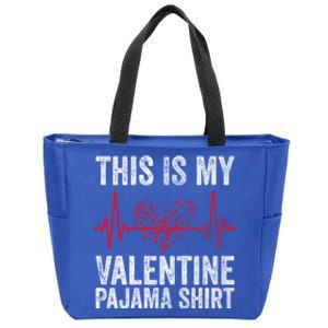 This Is My Valentine Pajama Gift Video Game Lover Gift Zip Tote Bag