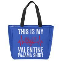 This Is My Valentine Pajama Gift Video Game Lover Gift Zip Tote Bag