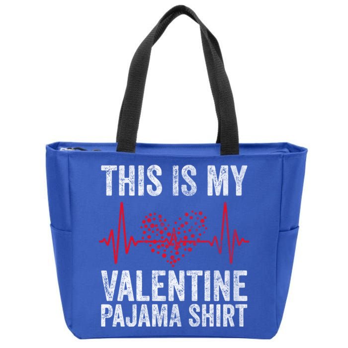 This Is My Valentine Pajama Gift Video Game Lover Gift Zip Tote Bag