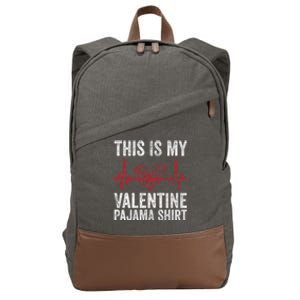 This Is My Valentine Pajama Gift Video Game Lover Gift Cotton Canvas Backpack