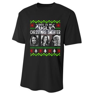 This Is My Ugly Christmas Anti Biden Sweater Christmas Gifts Performance Sprint T-Shirt