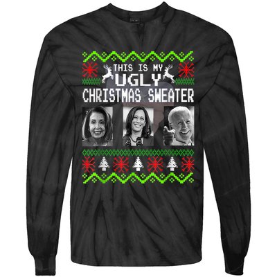 This Is My Ugly Christmas Anti Biden Sweater Christmas Gifts Tie-Dye Long Sleeve Shirt