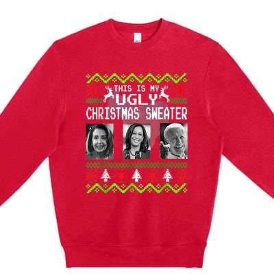 This Is My Ugly Christmas Anti Biden Sweater Christmas Gifts Premium Crewneck Sweatshirt