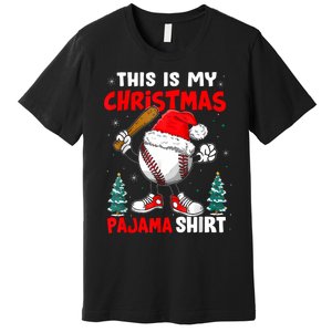 This Is My Christmas Pajama Baseball Premium T-Shirt