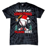 This Is My Christmas Pajama Baseball Tie-Dye T-Shirt