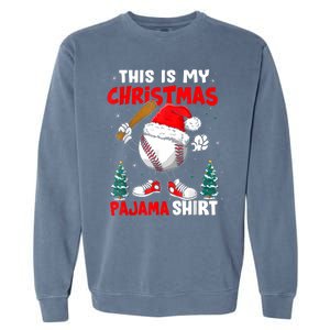 This Is My Christmas Pajama Baseball Garment-Dyed Sweatshirt