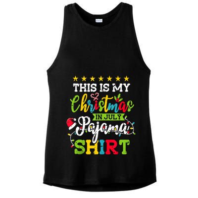 This Is My Christmas In July Pajama Hawaiian Summer Tank Top Ladies PosiCharge Tri-Blend Wicking Tank