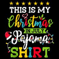 This Is My Christmas In July Pajama Hawaiian Summer Tank Top Doggie Tank